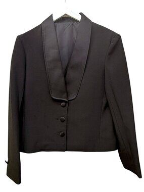 Neil Allyn Server Jacket Womens Size 2 Black Eton Jacket Restaurant Waitress Uni